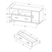Monarch Specialties I 2803 | TV stand - 48" - With storage - Imitation wood - Brown/Black-SONXPLUS St-Jean