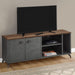 Monarch Specialties I 2831 | TV stand - 60" - Imitation wood - Medium brown - Grey imitation concrete-SONXPLUS St-Jean