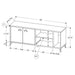 Monarch Specialties I 2831 | TV stand - 60" - Imitation wood - Medium brown - Grey imitation concrete-SONXPLUS St-Jean