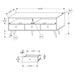 Monarch Specialties I 2835 | TV stand - 48" - 3 Drawers - Mid-century concept - Imitation walnut-SONXPLUS St-Jean