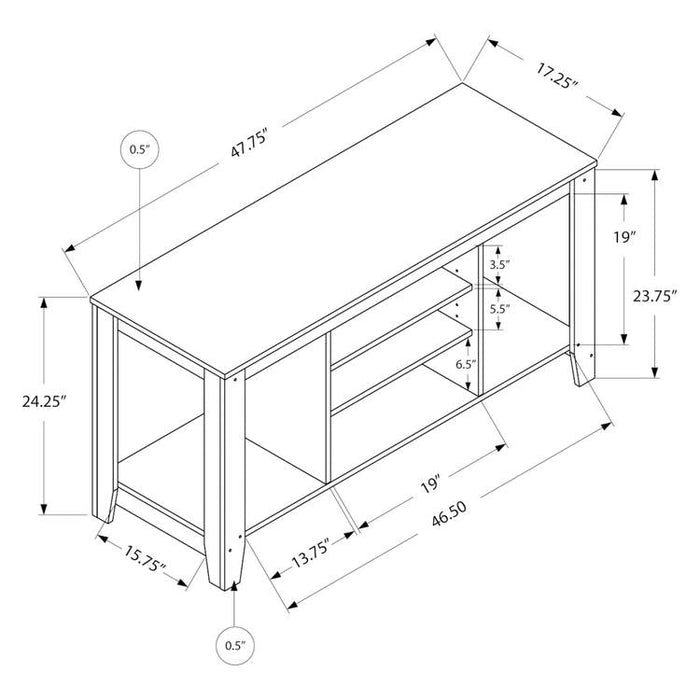 Monarch Specialties I 3529 | TV Stand - 48" - Espresso-SONXPLUS St-Jean