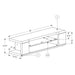Monarch Specialties I 3536 | TV stand - 60" - Tempered glass - Gloss black-SONXPLUS St-Jean