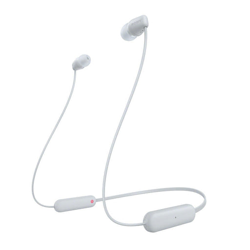 Sony WI-C100 | In-ear headphones - Wireless - Bluetooth - Around the neck - Microphone - IPX4 - White-SONXPLUS St-Jean