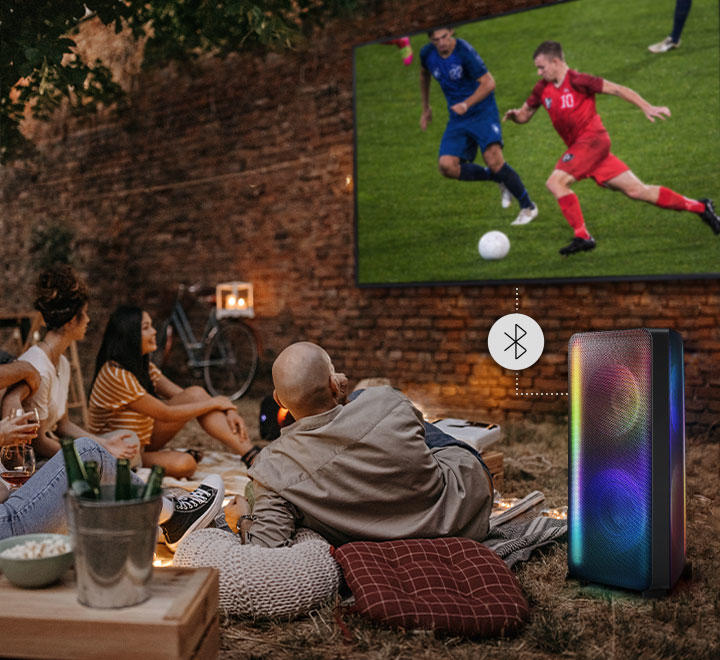 Samsung MX-ST50B | Powerful portable speaker - Sound tower - Bluetooth - 240W - Karaoke function - LED lights - Multiple Bluetooth connection - Black-SONXPLUS St-Jean