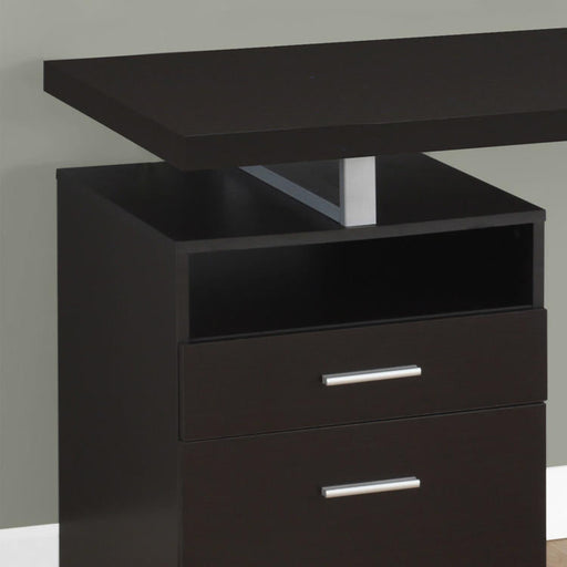 Monarch Specialties I 7143 | Computer cabinet - 60" - Silver metal - Espresso-SONXPLUS St-Jean