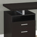 Monarch Specialties I 7143 | Computer cabinet - 60" - Silver metal - Espresso-SONXPLUS St-Jean