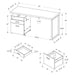 Monarch Specialties I 7143 | Computer cabinet - 60" - Silver metal - Espresso-SONXPLUS St-Jean