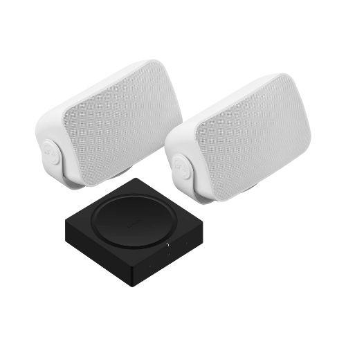 Sonos | Outdoor Set - Amp with 2 Outdoor Speakers by Sonos and Sonance - White-SONXPLUS St-Jean