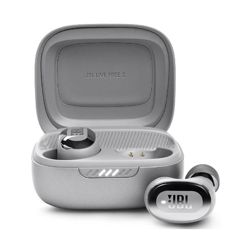 JBL Live Free 2 | In-Ear Headphones - 100% Wireless - Bluetooth - Smart Ambient - Microphones - Silver-SONXPLUS St-Jean