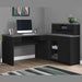 Monarch Specialties I 7430 | Computer cabinet - Corner - L-shaped design - Left or right orientation - With drawers - Grey top - Black-SONXPLUS St-Jean