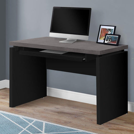 Monarch Specialties I 7439 | Computer Cabinet - Compact - Large keyboard tray - Grey top - Black-SONXPLUS St-Jean