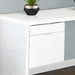 Monarch Specialties I 7582 | Computer cabinet - 70" - Corner - L-shaped design - Reversible configuration - With drawers - Gloss white finish-SONXPLUS St-Jean