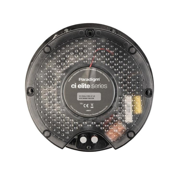 Paradigm CI Elite E80-R V2 | 8" in-ceiling speaker - SHOCK-MOUNT - Black - White surface ready to paint - Unit-SONXPLUS St-Jean