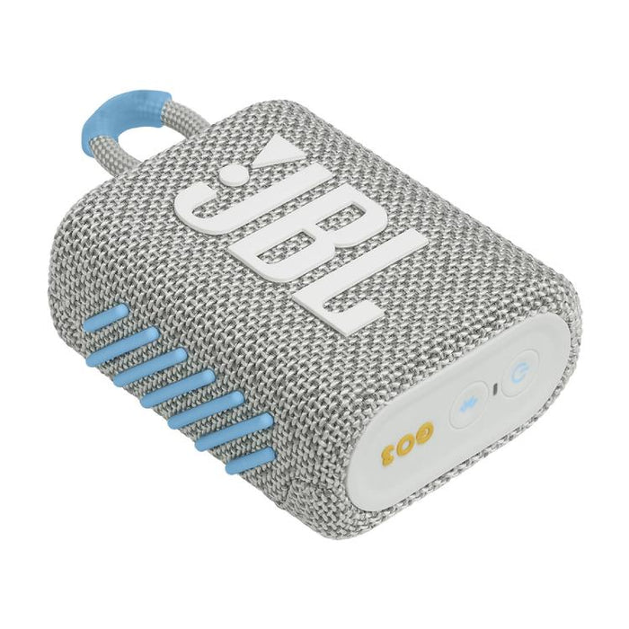 JBL Go 3 Eco | Mini Speaker - Ultra-portable - Bluetooth - IP67 - White-SONXPLUS St-Jean