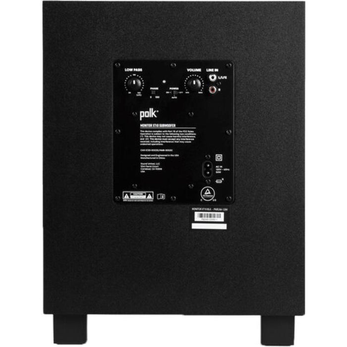 Polk Monitor XT10 | 10" Subwoofer - Compact - Monitor XT Series - 50 W - Black-SONXPLUS St-Jean