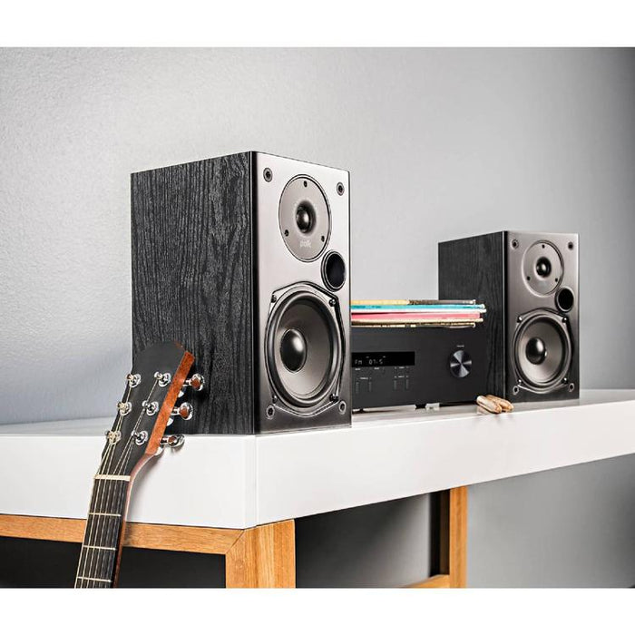 Polk T15 | Bookshelf Speakers Set - Black - Pair-SONXPLUS St-Jean