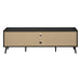 Monarch Specialties I 2781 | 72'' TV stand - Black base - With 2 faux wood doors-SONXPLUS St-Jean