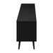 Monarch Specialties I 2781 | 72'' TV stand - Black base - With 2 faux wood doors-SONXPLUS St-Jean