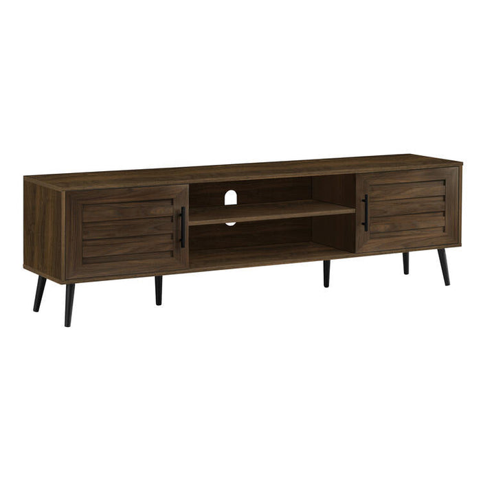 Monarch Specialties I 2717 | 72'' TV stand - Brown imitation wood - With 2 doors-SONXPLUS St-Jean