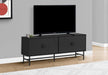 Monarch Specialties I 2732 | 60'' TV stand - Black metal base - 2 black doors-SONXPLUS St-Jean