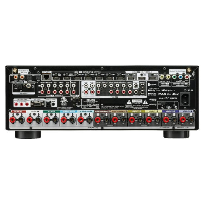 Denon AVRX4800H & HOME250 | 9.4 channel AV receiver and wireless speaker - 8K - Auro 3D - Home theater - HEOS - Black-SONXPLUS St-Jean