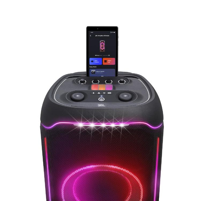 JBL PartyBox Ultimate | Portable speaker - Light game - WiFi 6 - Bluetooth 5.3 - Black-SONXPLUS St-Jean