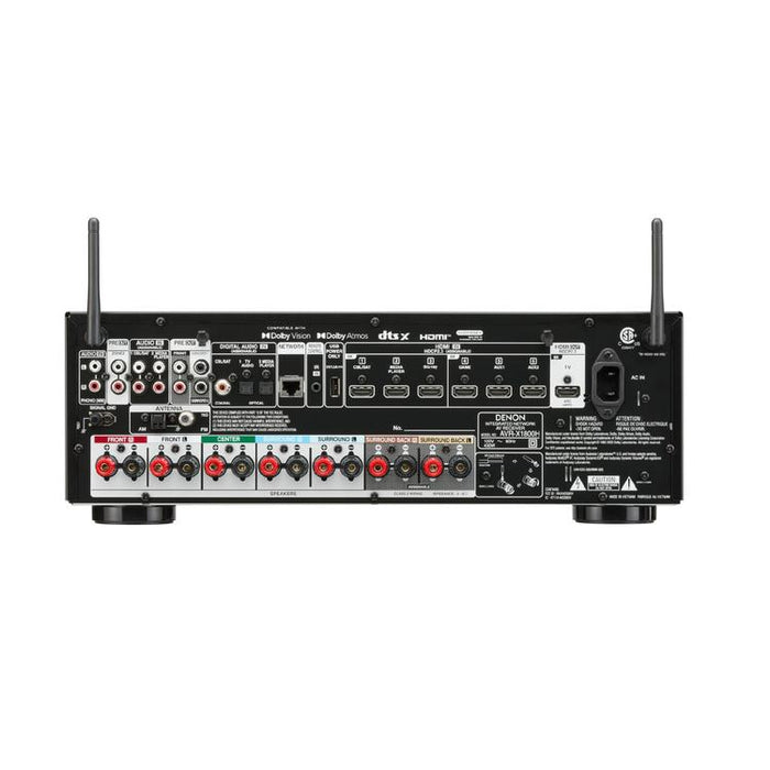 DENON AVRX1800H | 7.2 Channel AV Receiver - 8K Video - Cinema - Dolby Atmos - DTS:X - Black-SONXPLUS St-Jean