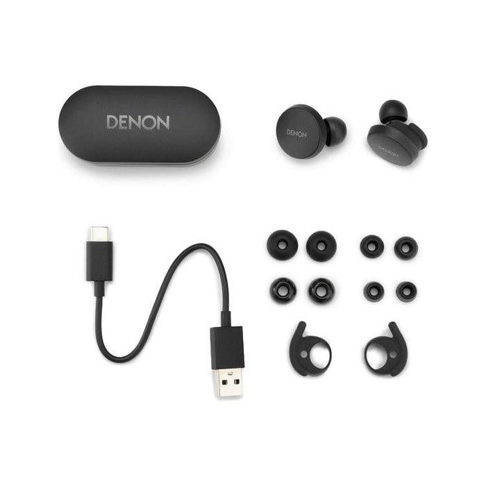 Denon PERL | In-Ear Headphones - Wireless - Bluetooth - Masimo Adaptive Acoustic Technology - Black-SONXPLUS St-Jean