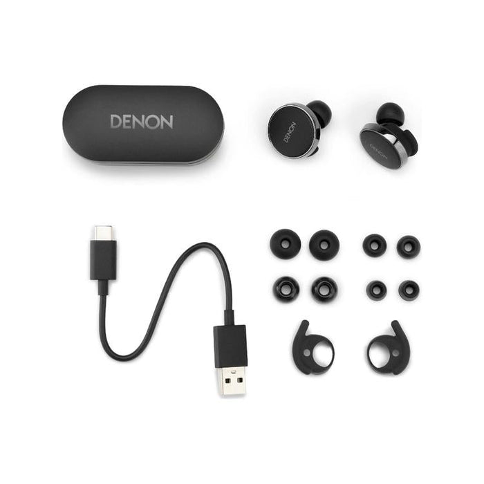 Denon PERL PRO | In-Ear Headphones - Wireless - Bluetooth - Masimo Adaptive Acoustic Technology - Black-SONXPLUS St-Jean