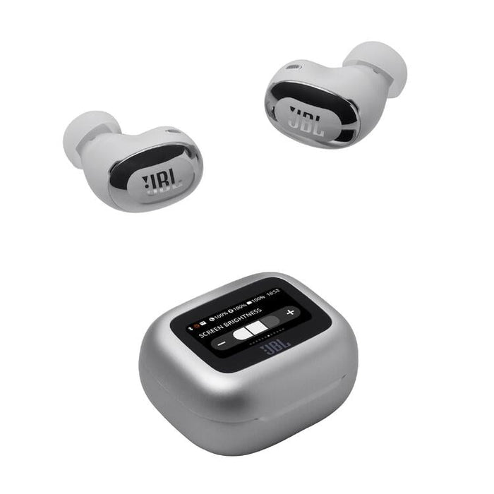 JBL Live Buds 3 | In-Ear Headphones - 1.45" LED Touch Screen - Bluetooth - Silver-SONXPLUS St-Jean