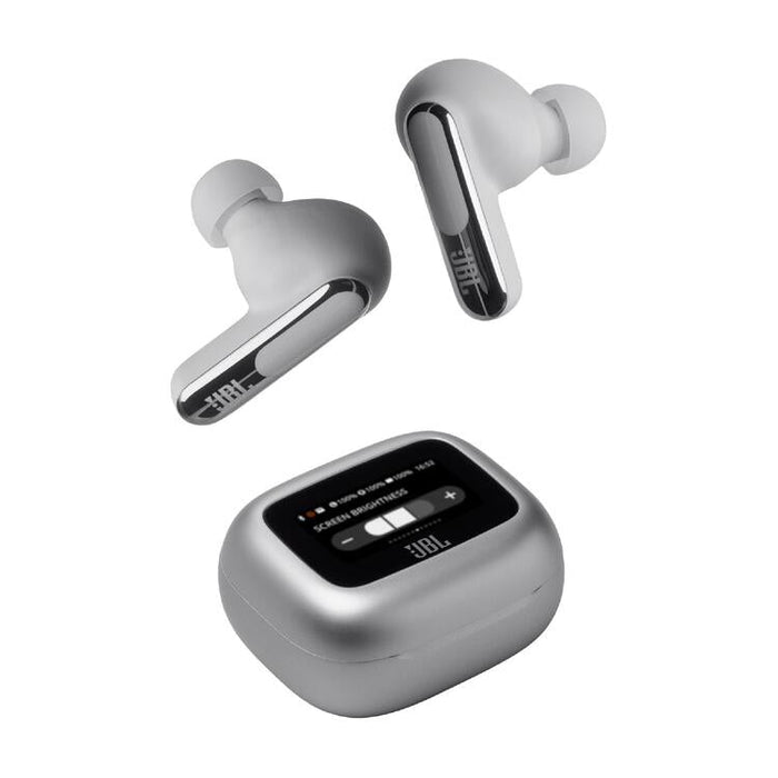 JBL Live Beam 3 | In-ear headphones - 1.45" LED touch screen - Silver-SONXPLUS St-Jean
