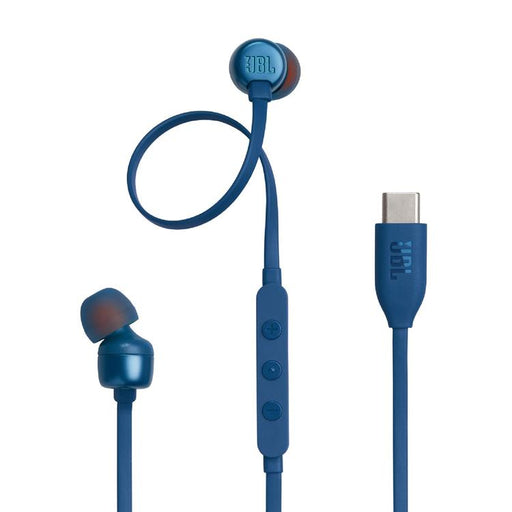 JBL Tune 310C | In-Ear Headphones - Wired - USB-C - 3 Button Remote - Blue-SONXPLUS St-Jean