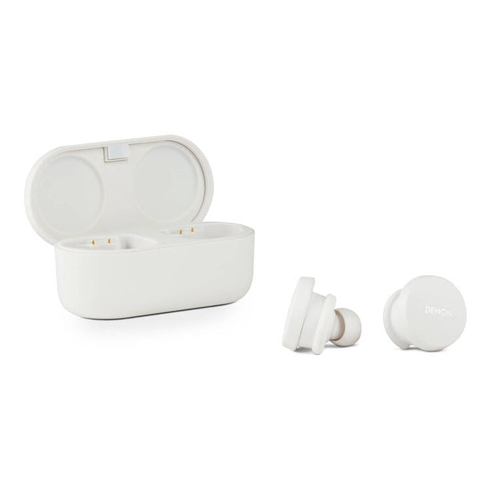 Denon PERL | In-Ear Headphones - Wireless - Bluetooth - Masimo Adaptive Acoustic Technology - White-SONXPLUS St-Jean