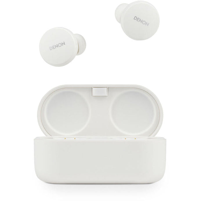 Denon PERL | In-Ear Headphones - Wireless - Bluetooth - Masimo Adaptive Acoustic Technology - White-SONXPLUS St-Jean