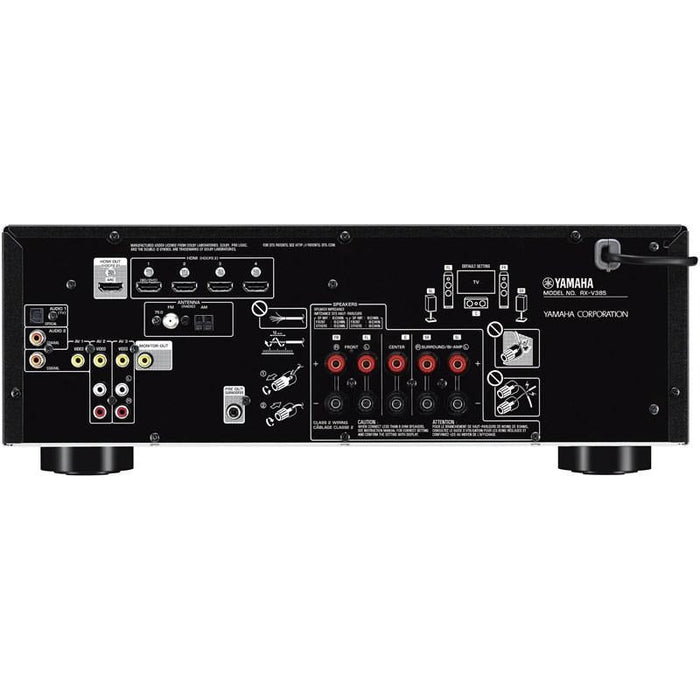 Yamaha RXV385B | 5.1 Channel Home Theater AV Receiver - Bluetooth - 4K - 70W - HDMI - YPAO - Black-SONXPLUS St-Jean