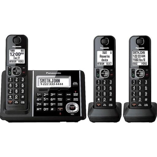 Panasonic KX-TGF343B | Cordless phone - 3 handsets - Answering machine - Black-SONXPLUS St-Jean