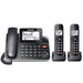 Panasonic KXTGF872B | Combo cordless phone - 1 fixed handset and 2 cordless handsets - Answering machine - Black-SONXPLUS St-Jean