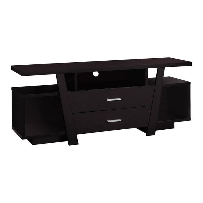 Monarch Specialties I2720 | TV Stand - 60" - 2 Storage Drawers - Espresso-SONXPLUS St-Jean