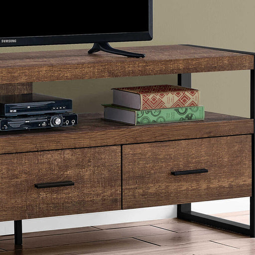 Monarch Specialties I2820 | TV stand - 60" - 3 Drawers - Dark brown-SONXPLUS St-Jean