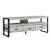 Monarch Specialties I2821 | TV Stand - 60" - 3 Drawers - Grey-SONXPLUS St-Jean