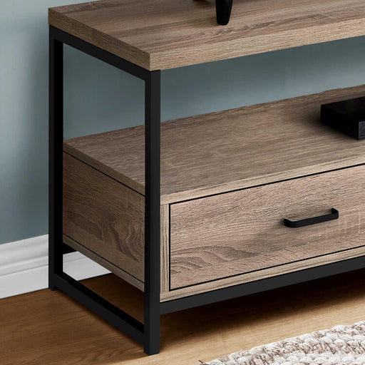 Monarch Specialties I2872 | TV stand - 48" - 2 Storage drawers - Dark taupe-SONXPLUS St-Jean