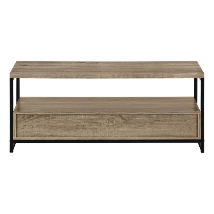 Monarch Specialties I2872 | TV stand - 48" - 2 Storage drawers - Dark taupe-SONXPLUS St-Jean