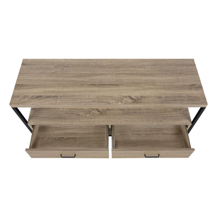 Monarch Specialties I2872 | TV stand - 48" - 2 Storage drawers - Dark taupe-SONXPLUS St-Jean