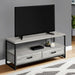 Monarch Specialties I 2871 | TV stand - 48" - 2 Storage drawers - Black metal - Grey imitation wood-SONXPLUS St-Jean