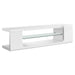 Monarch Specialties I3535 | TV stand - 60" - 1 glass shelf - White-SONXPLUS St-Jean