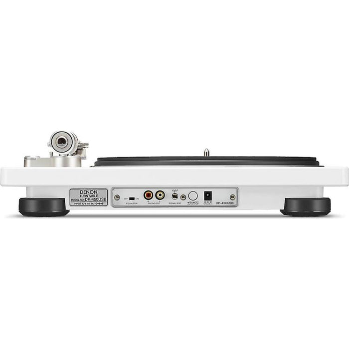 Denon DP-450USB | Hi-Fi turntable - USB port - "S" arm - White-SONXPLUS St-Jean